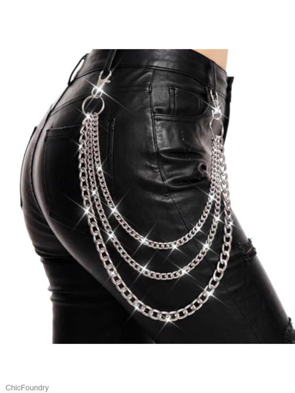 Layered Pant Chain for Women Punk Hip Hop Rave Pants Chain Belt